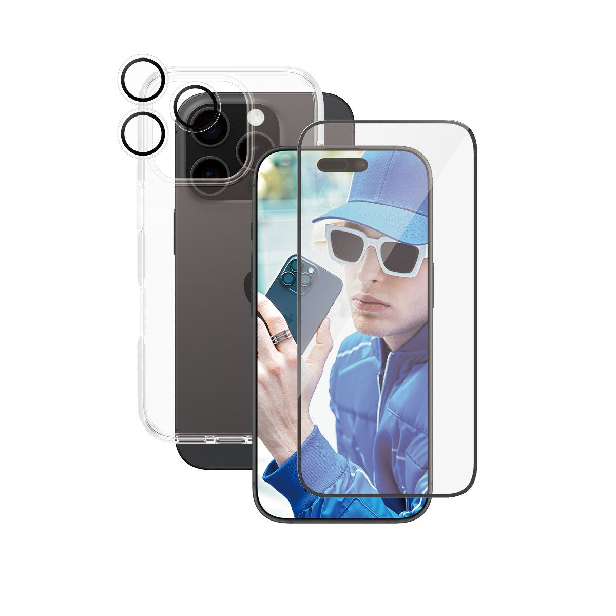 CARE by PanzerGlass® Flagship 3-in-1 Set iPhone 16 Pro